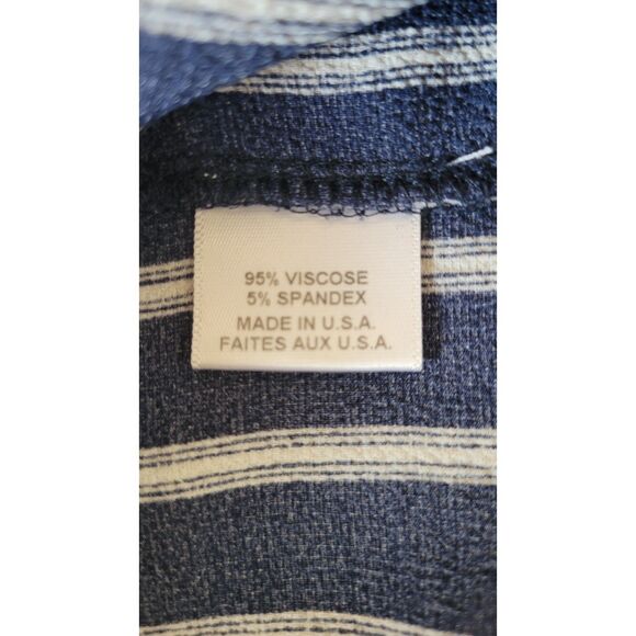 Misa Los Angeles Blue + White Striped Wide Leg Pants - Picture 4 of 6